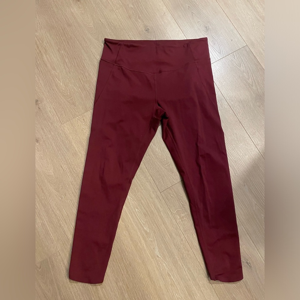Zella Burgundy Leggings, L